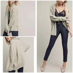 Anthropologie Angel of the North Open Front Sweater Cardigan Cotton Blend  XS